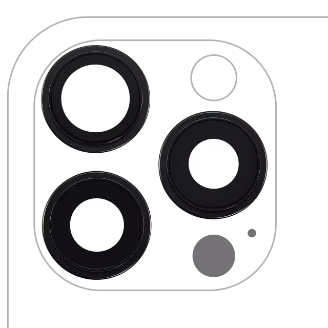 Lentila Camera Spate Cu Suport Si Rama iPhone 16 Pro / 16 Pro Max (Black Titanium) (3 Piece Set) Premium