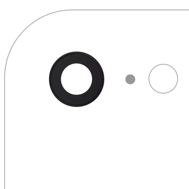 Lentila Camera Spate Cu Suport Si Rama iPhone 7 (10 Pack) Premium