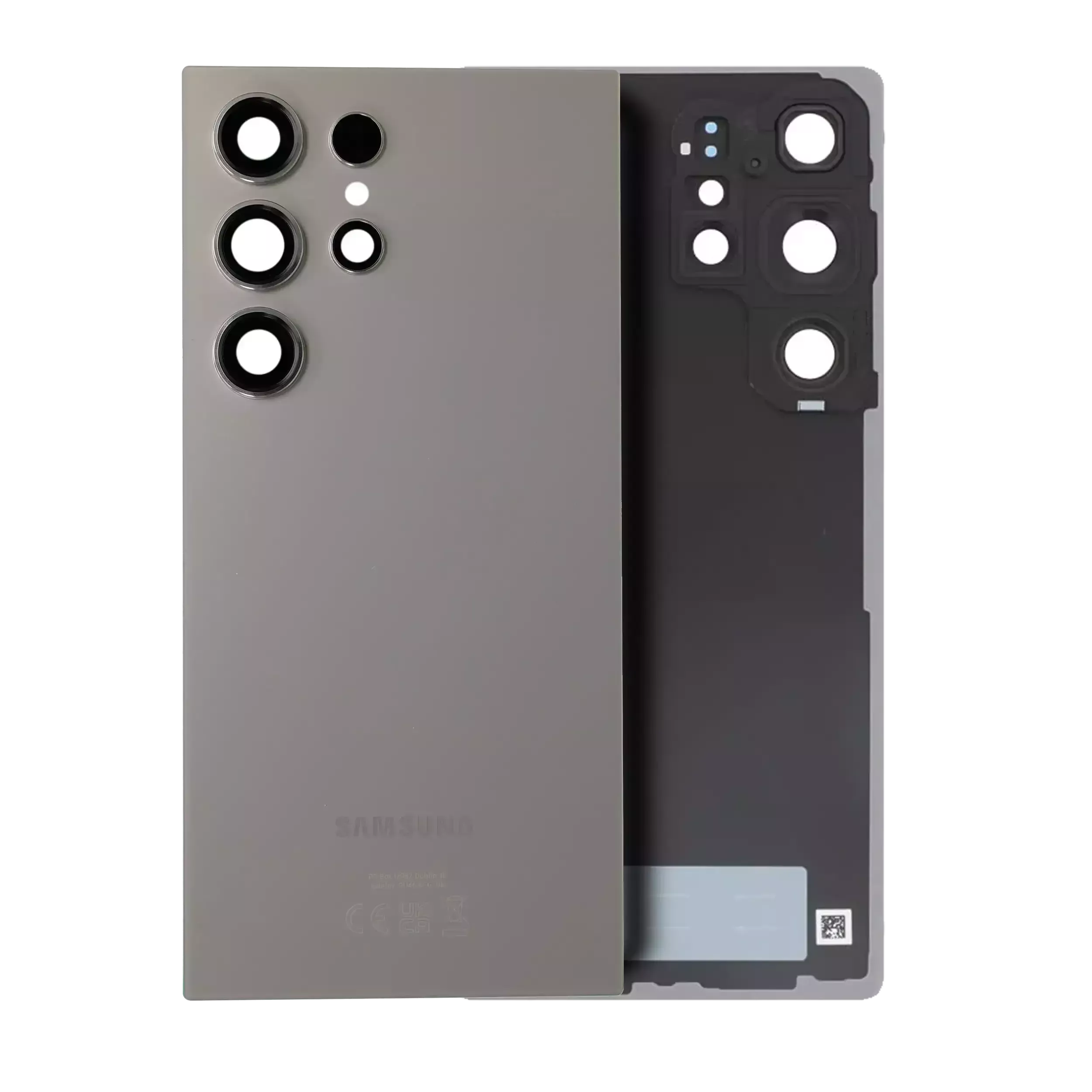 Capac Spate Sticla Samsung Galaxy S25 Ultra 5G Service Pack Original (Titanium Gray)