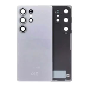 Capac Spate Sticla Samsung Galaxy S25 Ultra 5G Service Pack Original (Titanium White Silver)