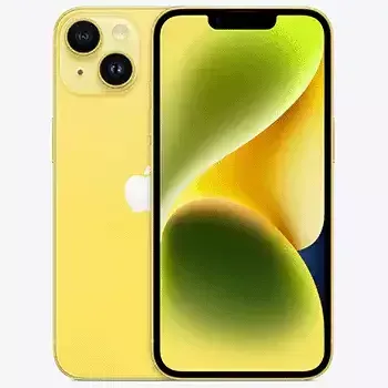 Capac Spate Sticla iPhone 14 OEM (Yellow)