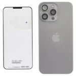 Capac Spate Sticla Cu Magnet MagSafe, NFC Si Lanterna Flex iPhone 15 Pro Max Genuine OEM (Natural Titanium)