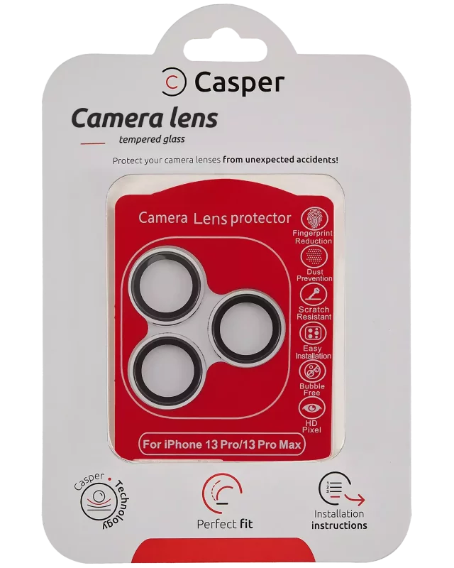 Sticla Protectie Camera iPhone 13 Pro / 13 Pro Max – Clear Rings (Silver) (Clear)