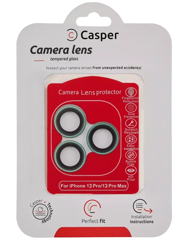 Sticla Protectie Camera iPhone 13 Pro / 13 Pro Max – Clear Rings (Alpine Green) (Clear)