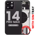 Capac Spate Sticla iPhone 14 Pro Max AMPlus (No Logo) (Space Black)