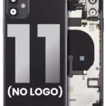 Capac Spate Sticla iPhone 11 AMPlus (No Logo) (Black)