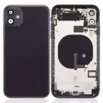 Capac Spate Sticla iPhone 11 AMPlus (No Logo) (Black) – imaginea 2