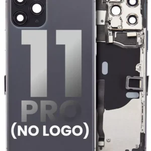 Capac Spate Sticla iPhone 11 Pro AMPlus (No Logo) (Space Gray)