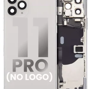 Capac Spate Sticla iPhone 11 Pro AMPlus (No Logo) (Silver)