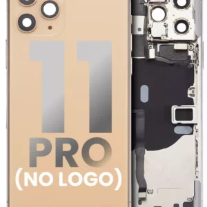 Capac Spate Sticla iPhone 11 Pro AMPlus (No Logo) (Gold)