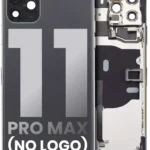 Carcasa Spate Sticla iPhone 11 Pro Max AMPlus (No Logo) (Space Gray)
