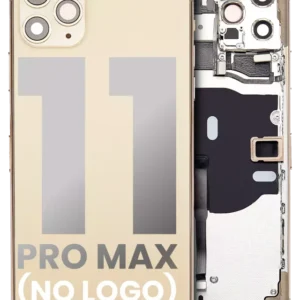 Carcasa Spate Sticla iPhone 11 Pro Max AMPlus (No Logo) (Gold)
