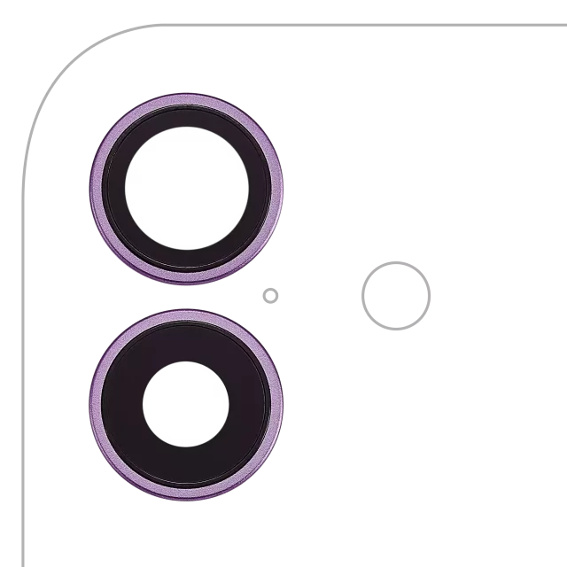 Lentila Camera Spate Cu Suport Si Rama iPhone 17 (Purple) Premium