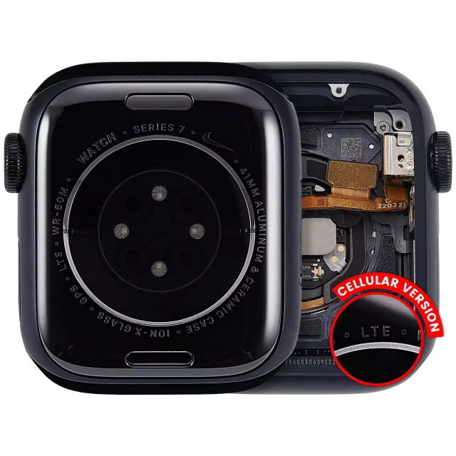 Ansamblu Carcasa Apple Watch Series 7 (41mm) Pull A (Cellular Version) (Aluminum / Space Black)