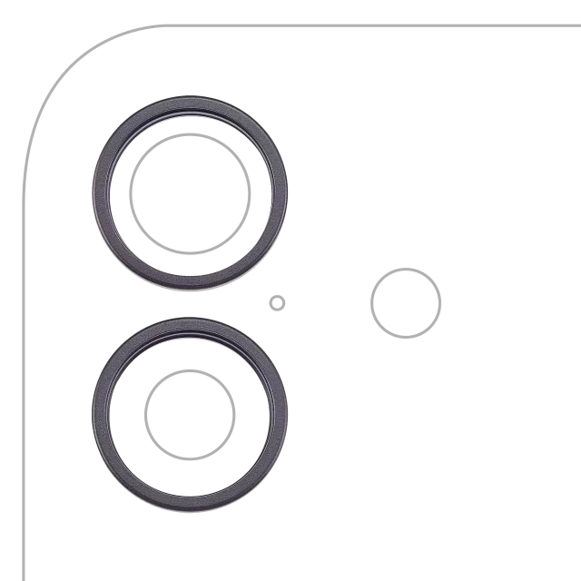 Inel Protectie Camera Spate iPhone 17 (Black) (2 Piece Set)
