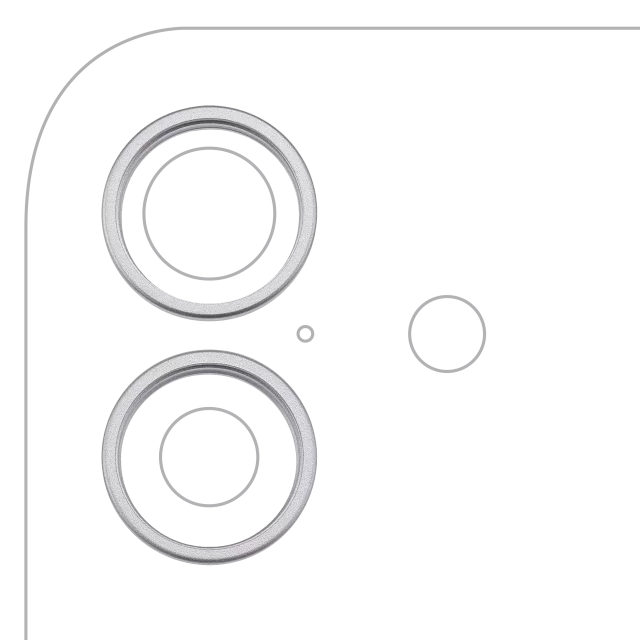 Inel Protectie Camera Spate Telefon iPhone 17 (White) (2 Piece Set)