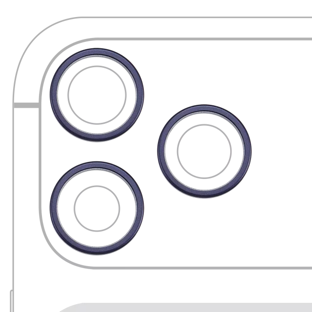 Inel Rama Camera Spate Telefon iPhone 17 Pro / 17 Pro Max (Deep Blue) (3 Piece Set)