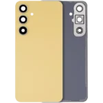 Capac Spate Sticla Cu Lentila Camera Samsung Galaxy S24 FE (No Logo) AMPlus (Yellow)