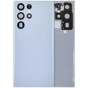 Capac Spate Sticla Cu Lentila Camera Samsung Galaxy S22 Ultra 5G (No Logo) AMPlus (Sky Blue)