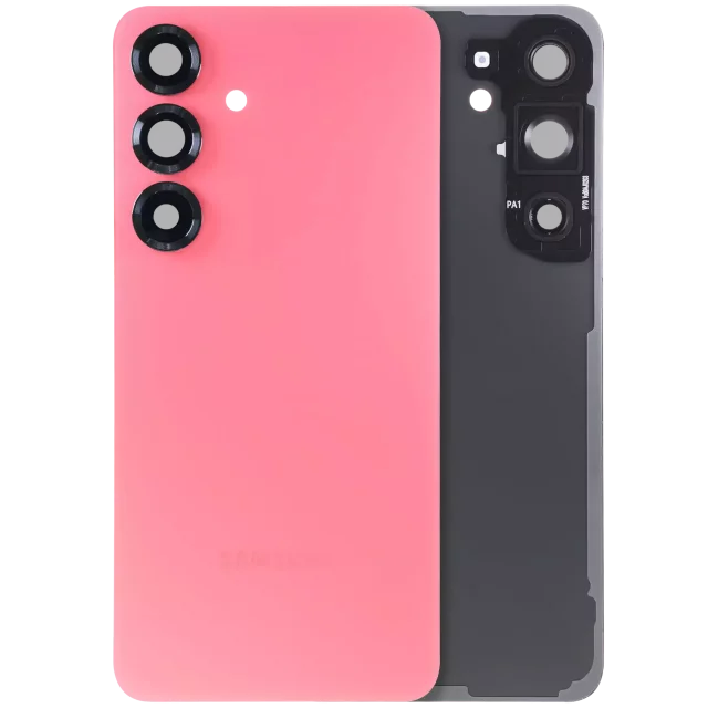 Capac Sticla Spate Cu Lentila Camera Samsung Galaxy S25 5G Service Pack (Coral Red)