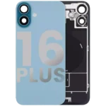 Capac Spate Sticla Cu Magnet MagSafe, NFC Si Lanterna Flex iPhone 16 Plus Pull:A (Teal)