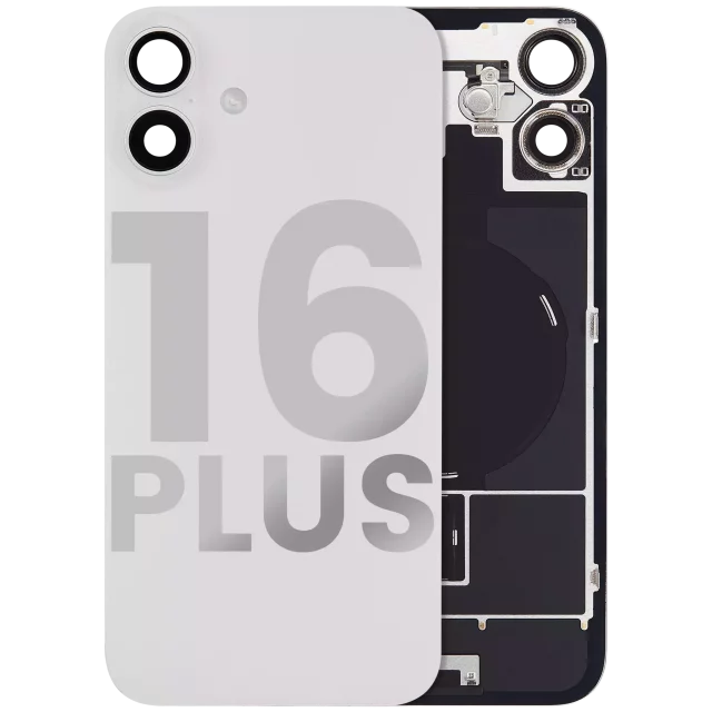 Capac Spate Sticla Cu Magnet MagSafe, NFC Si Lanterna Flex Telefon iPhone 16 Plus Pull A (White)