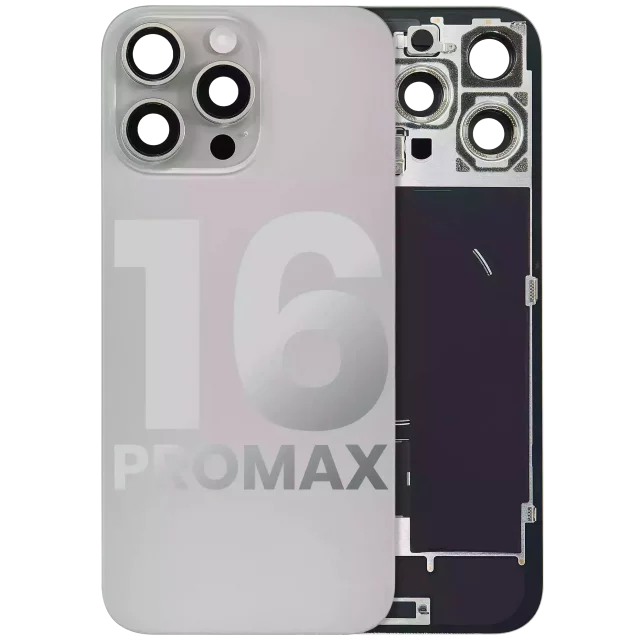 Capac Spate Sticla Cu Magnet MagSafe, NFC Si Lanterna Flex Telefon iPhone 16 Pro Max Pull A (Natural Titanium)