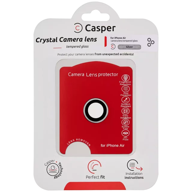 Sticla Protectie Camera iPhone Air (Silver) – Clear Rings