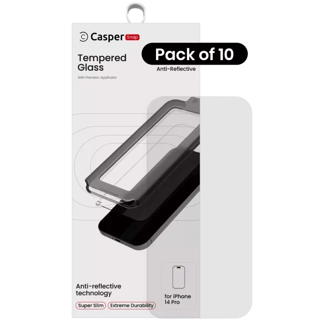 Sticla Securizata Casper Snap AR Clear iPhone 14 Pro (10 Pack)