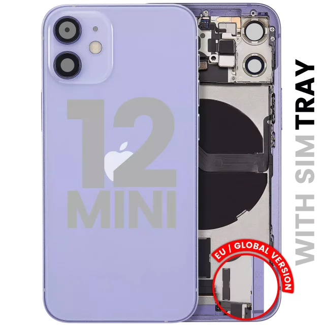 Carcasa Spate/Cablu Flex Port Incarcare iPhone 12 Mini Pull B (Purple)