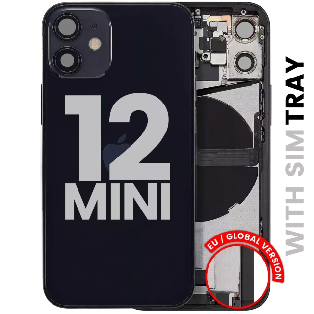 Carcasa Spate Cu Flex Port Incarcare Telefon iPhone 12 Mini (EU / Global Version) Pull C (Black)