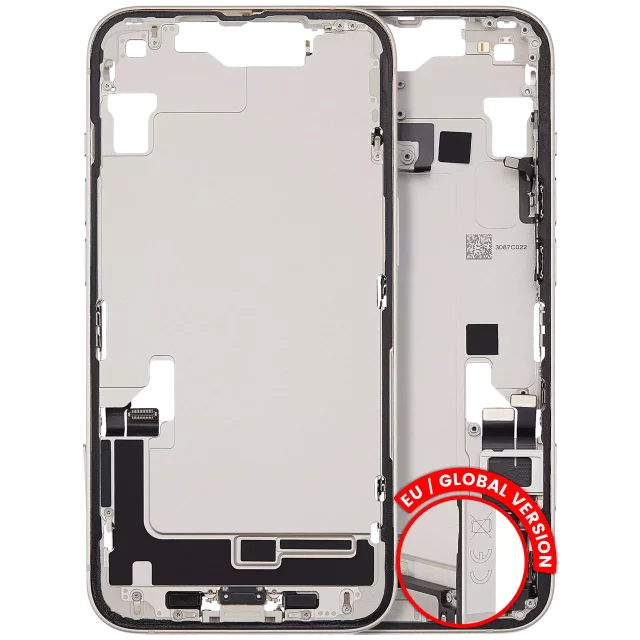 Carcasa Mijloc (mid-frame) cu Flex Port Incarcare iPhone 14 Pull:A (Starlight)