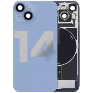 Capac Spate Sticla Cu Magnet MagSafe, NFC Si Lanterna Flex Telefon iPhone 14 Pull C (Blue)