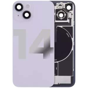 Capac Spate Sticla Cu Magnet MagSafe, NFC Si Lanterna Flex Telefon iPhone 14 Pull C (Purple)